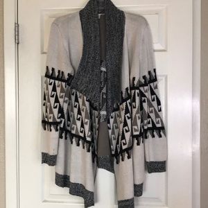 Black/cream Aztec print Cozy Cardigan
